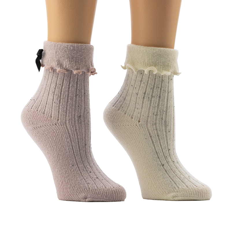 DamesFleck 3x1 Rib Cosy Home-sokken