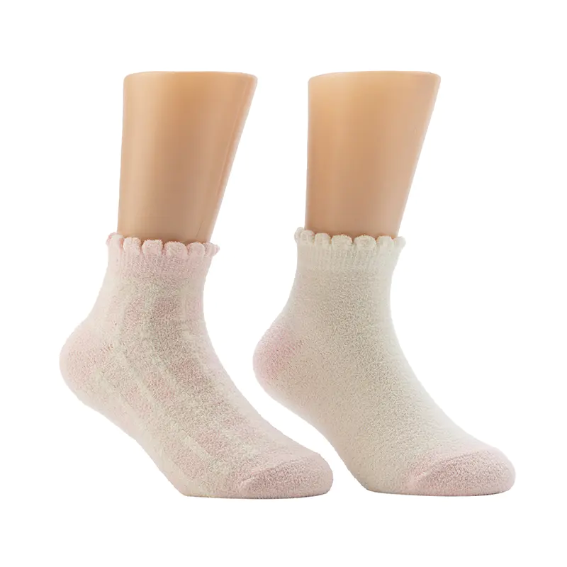Dames Pop Scallop Welt Cosy Home-sokken
