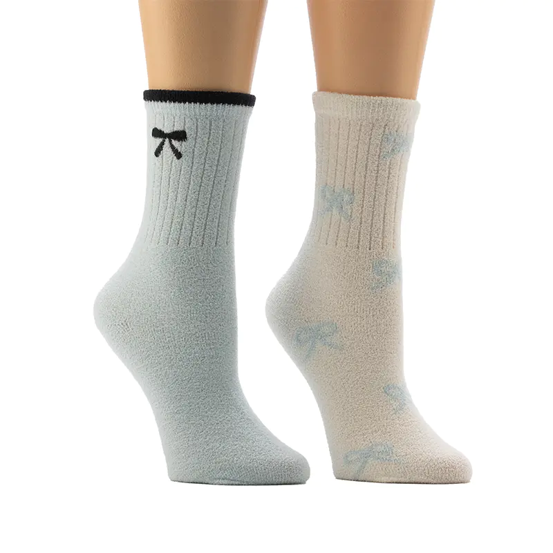 Damessokken met strikvormig bloemenpatroon Cosy Home Socks
